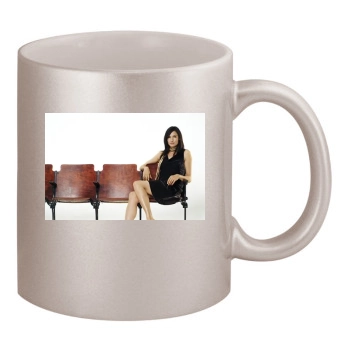 Famke Janssen 11oz Metallic Silver Mug