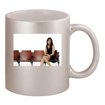 Famke Janssen 11oz Metallic Silver Mug