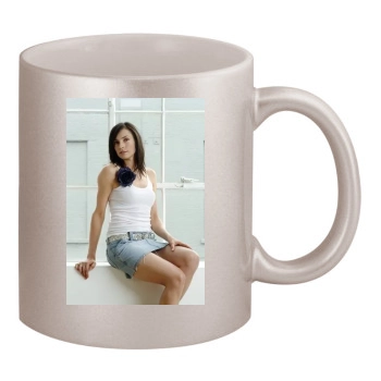 Famke Janssen 11oz Metallic Silver Mug