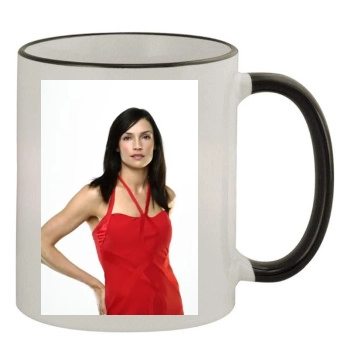 Famke Janssen 11oz Colored Rim & Handle Mug