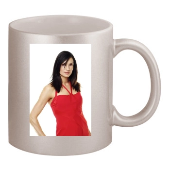 Famke Janssen 11oz Metallic Silver Mug