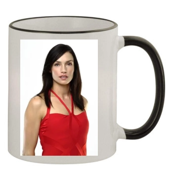 Famke Janssen 11oz Colored Rim & Handle Mug