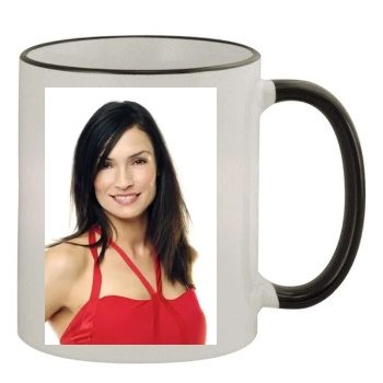 Famke Janssen 11oz Colored Rim & Handle Mug