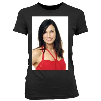 Famke Janssen Women's Junior Cut Crewneck T-Shirt