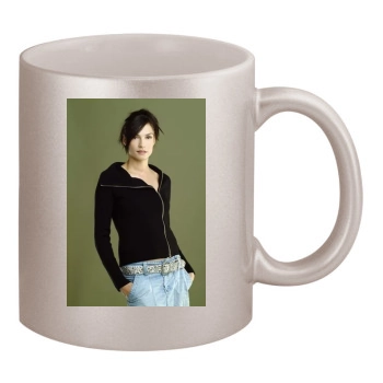 Famke Janssen 11oz Metallic Silver Mug