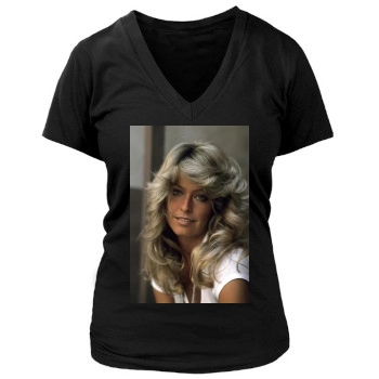 Farrah Fawcett Women's Deep V-Neck TShirt