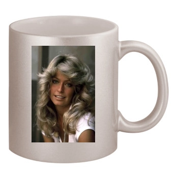 Farrah Fawcett 11oz Metallic Silver Mug