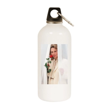 Faye Dunaway White Water Bottle With Carabiner