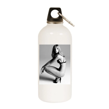 Flavia Lucini White Water Bottle With Carabiner