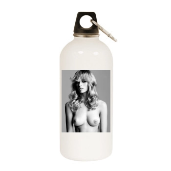 Flavia Lucini White Water Bottle With Carabiner