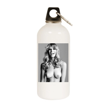 Flavia Lucini White Water Bottle With Carabiner