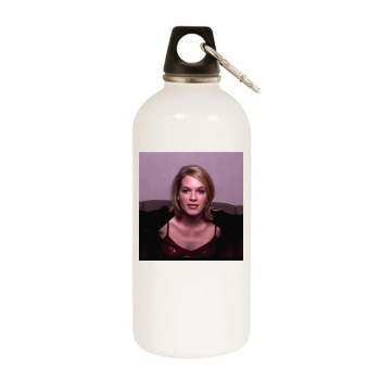 Franka Potente White Water Bottle With Carabiner