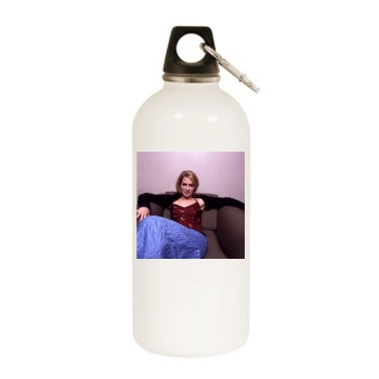 Franka Potente White Water Bottle With Carabiner