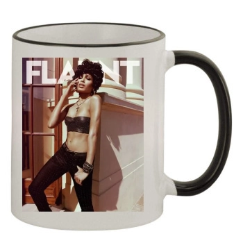 Freida Pinto 11oz Colored Rim & Handle Mug