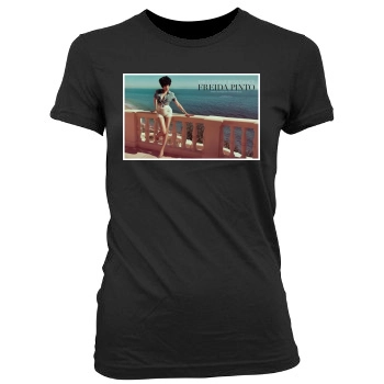 Freida Pinto Women's Junior Cut Crewneck T-Shirt