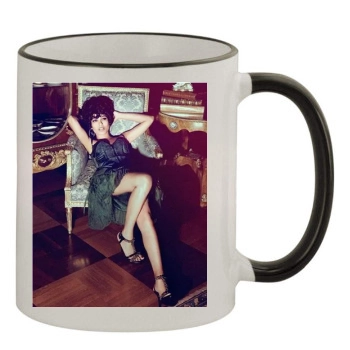 Freida Pinto 11oz Colored Rim & Handle Mug