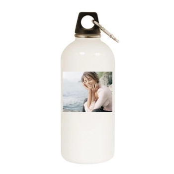 Halle Berry White Water Bottle With Carabiner