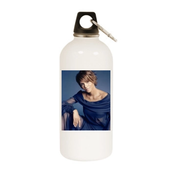 Halle Berry White Water Bottle With Carabiner