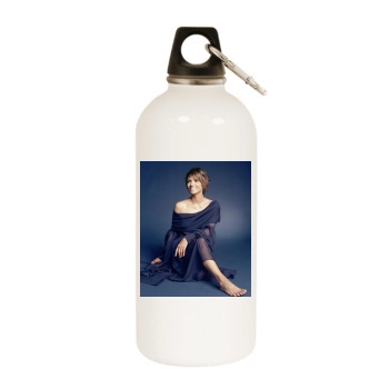 Halle Berry White Water Bottle With Carabiner