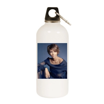 Halle Berry White Water Bottle With Carabiner