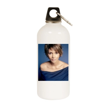 Halle Berry White Water Bottle With Carabiner