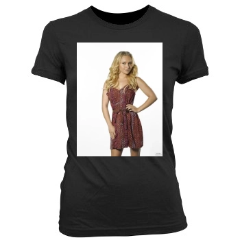 Hayden Panettiere Women's Junior Cut Crewneck T-Shirt