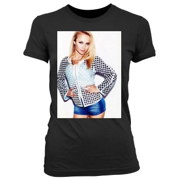 Hayden Panettiere Women's Junior Cut Crewneck T-Shirt