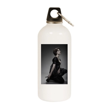 Hayley Atwell White Water Bottle With Carabiner