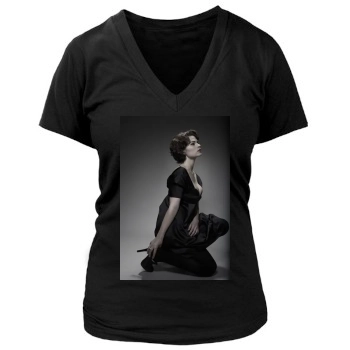 Hayley Atwell Women's Deep V-Neck TShirt