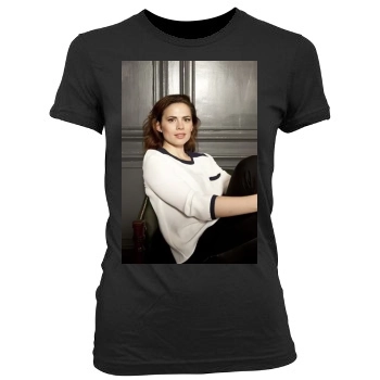 Hayley Atwell Women's Junior Cut Crewneck T-Shirt