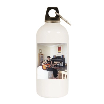 Heather Peace White Water Bottle With Carabiner