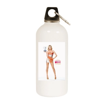 Heidi Klum White Water Bottle With Carabiner