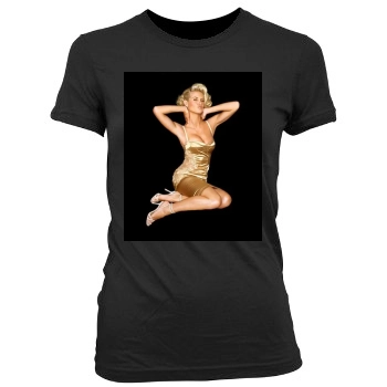 Heidi Klum Women's Junior Cut Crewneck T-Shirt