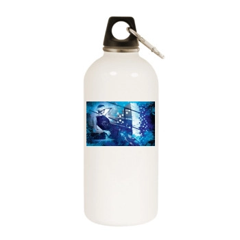 Heidi Klum White Water Bottle With Carabiner