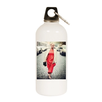 Helen Mirren White Water Bottle With Carabiner