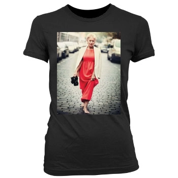 Helen Mirren Women's Junior Cut Crewneck T-Shirt