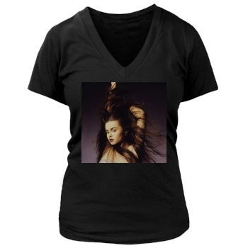 Helena Bonham Carter Women's Deep V-Neck TShirt