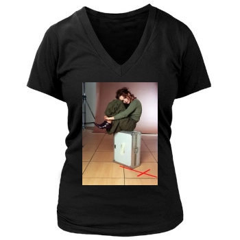 Helena Bonham Carter Women's Deep V-Neck TShirt