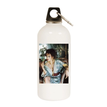 Helena Bonham Carter White Water Bottle With Carabiner