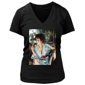 Helena Bonham Carter Women's Deep V-Neck TShirt