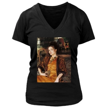 Helena Bonham Carter Women's Deep V-Neck TShirt