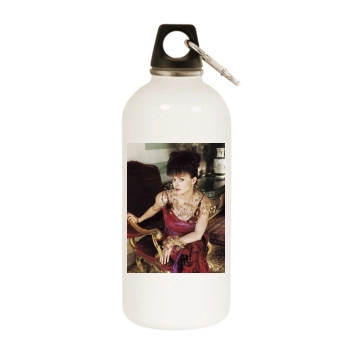 Helena Bonham Carter White Water Bottle With Carabiner