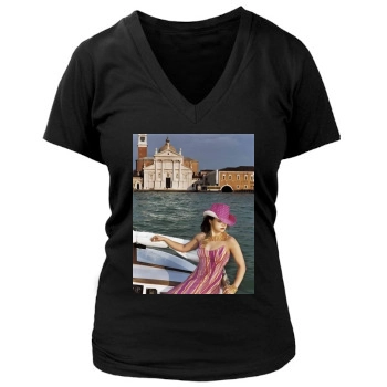 Helena Bonham Carter Women's Deep V-Neck TShirt