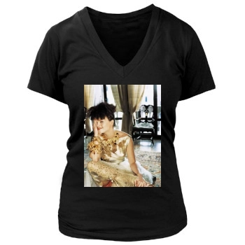 Helena Bonham Carter Women's Deep V-Neck TShirt