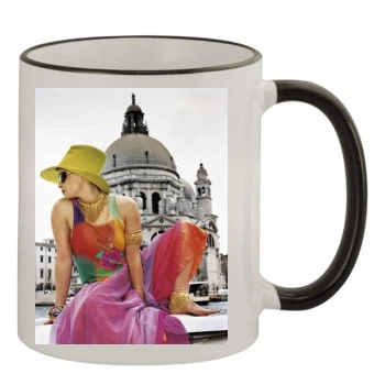 Helena Bonham Carter 11oz Colored Rim & Handle Mug