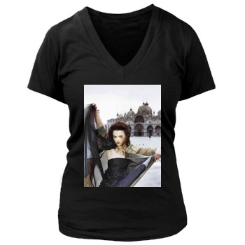 Helena Bonham Carter Women's Deep V-Neck TShirt