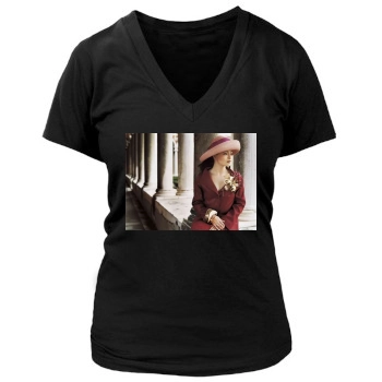 Helena Bonham Carter Women's Deep V-Neck TShirt