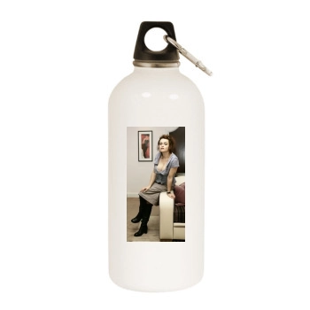 Helena Bonham Carter White Water Bottle With Carabiner