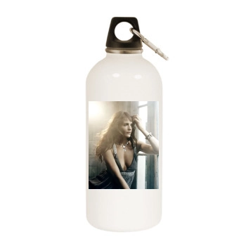 Helena Christensen White Water Bottle With Carabiner