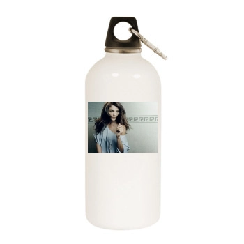 Helena Christensen White Water Bottle With Carabiner